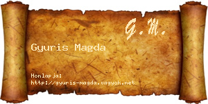Gyuris Magda névjegykártya
